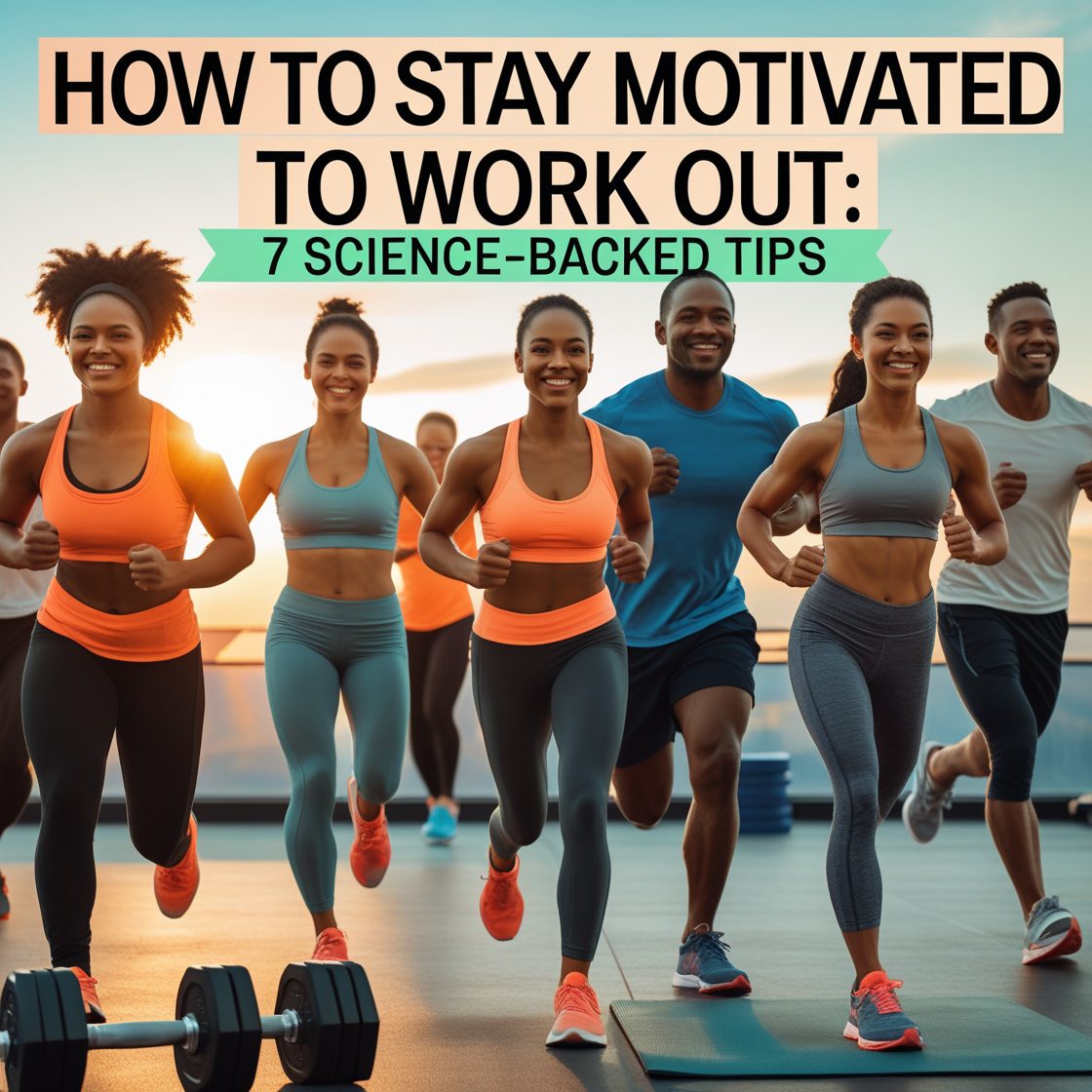 woman staying motivated to work out at the gym